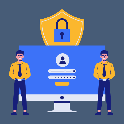 Multi-layered cybersecurity defense system showing antivirus as a core layer