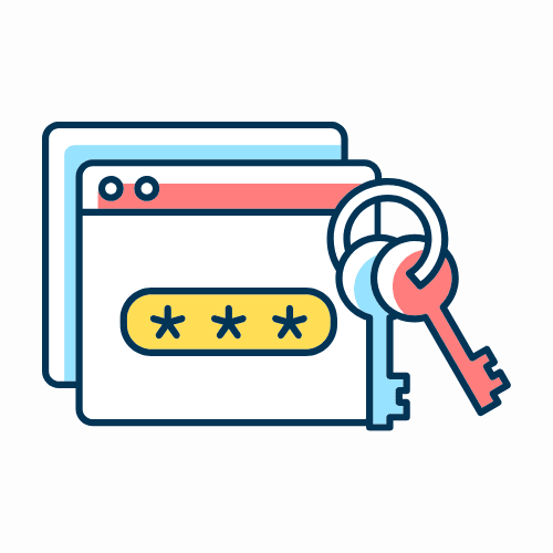 Simple diagram of how password managers store and autofill credentials